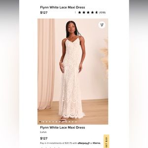 Lulu’s Flynn White Lace Maxi Dress